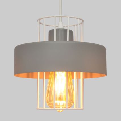 Lustr na lanku VOLTA 2xE27/15W/230V šedá