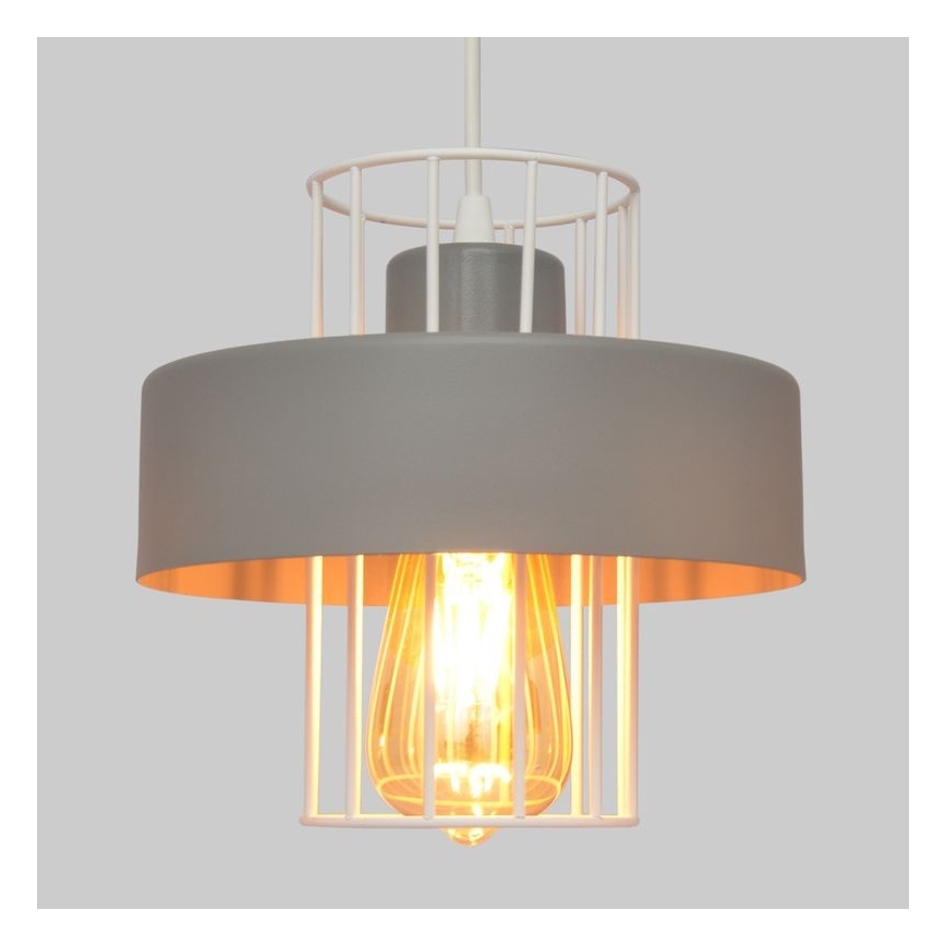 Lustr na lanku VOLTA 2xE27/15W/230V šedá