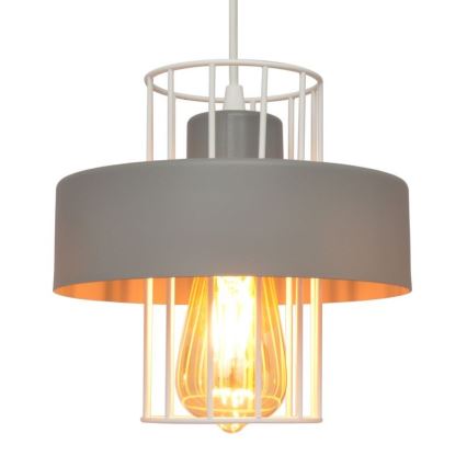 Lustr na lanku VOLTA 2xE27/15W/230V šedá