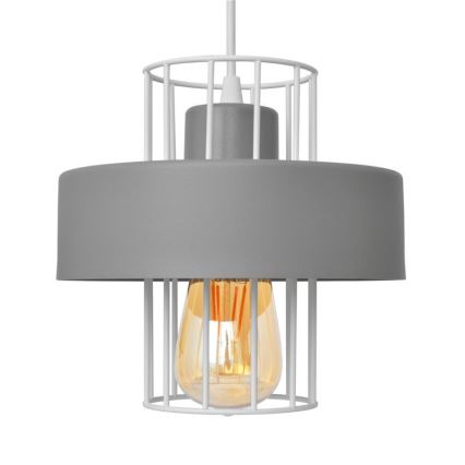 Lustr na lanku VOLTA 2xE27/15W/230V šedá