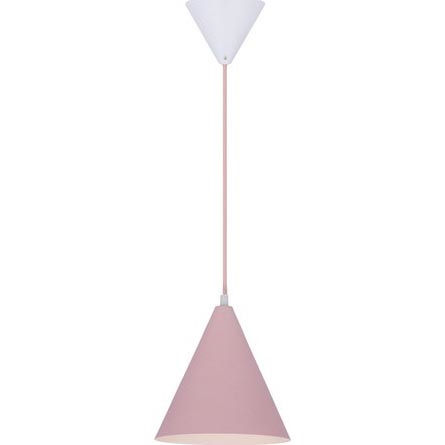 Lustr na lanku VOSS 1xE27/40W/230V růžová/bílá