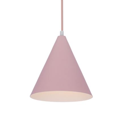 Lustr na lanku VOSS 1xE27/40W/230V růžová/bílá