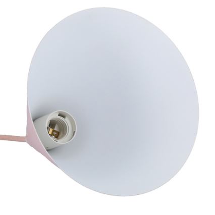 Lustr na lanku VOSS 1xE27/40W/230V růžová/bílá