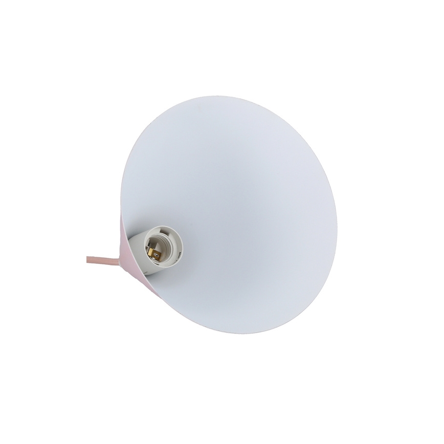 Lustr na lanku VOSS 1xE27/40W/230V růžová/bílá