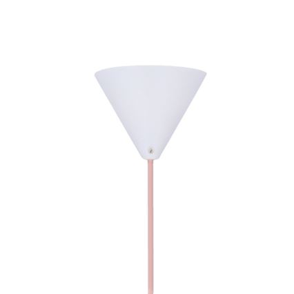 Lustr na lanku VOSS 1xE27/40W/230V růžová/bílá