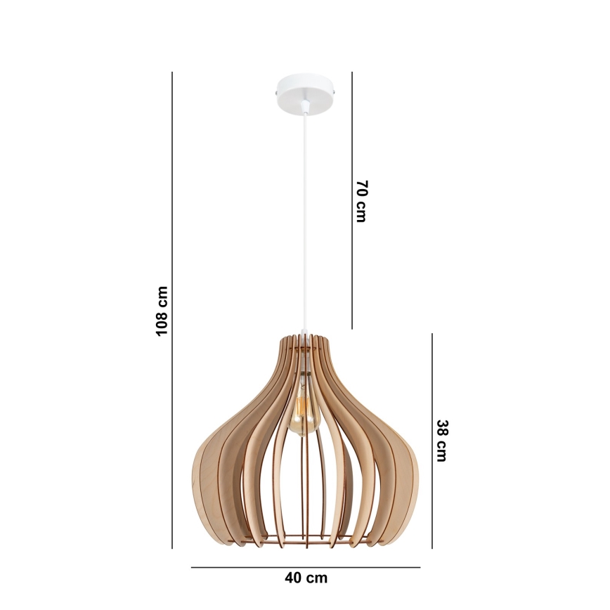 Lustr na lanku WILL 1xE27/60W/230V bílá