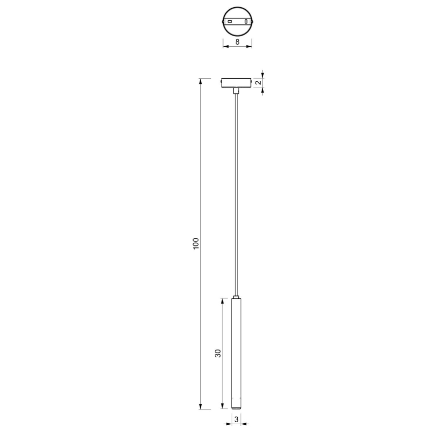 Lustr na lanku YORU 1xG9/8W/230V 30 cm černá