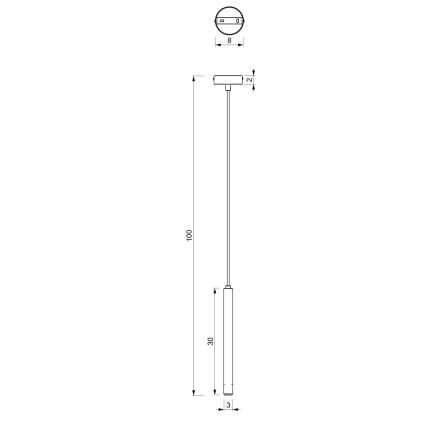 Lustr na lanku YORU 1xG9/8W/230V 30 cm mosaz