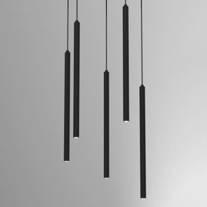 Lustr na lanku YORU 8xG9/8W/230V černá