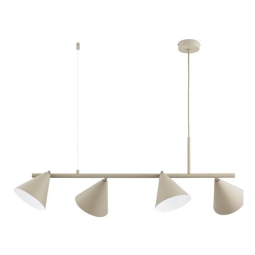 Lustr na lanku ZELTA 4xE27/15W/230V béžová