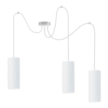 Lustr na lanku ZIK 3xE27/40W/230V pavouk bílá