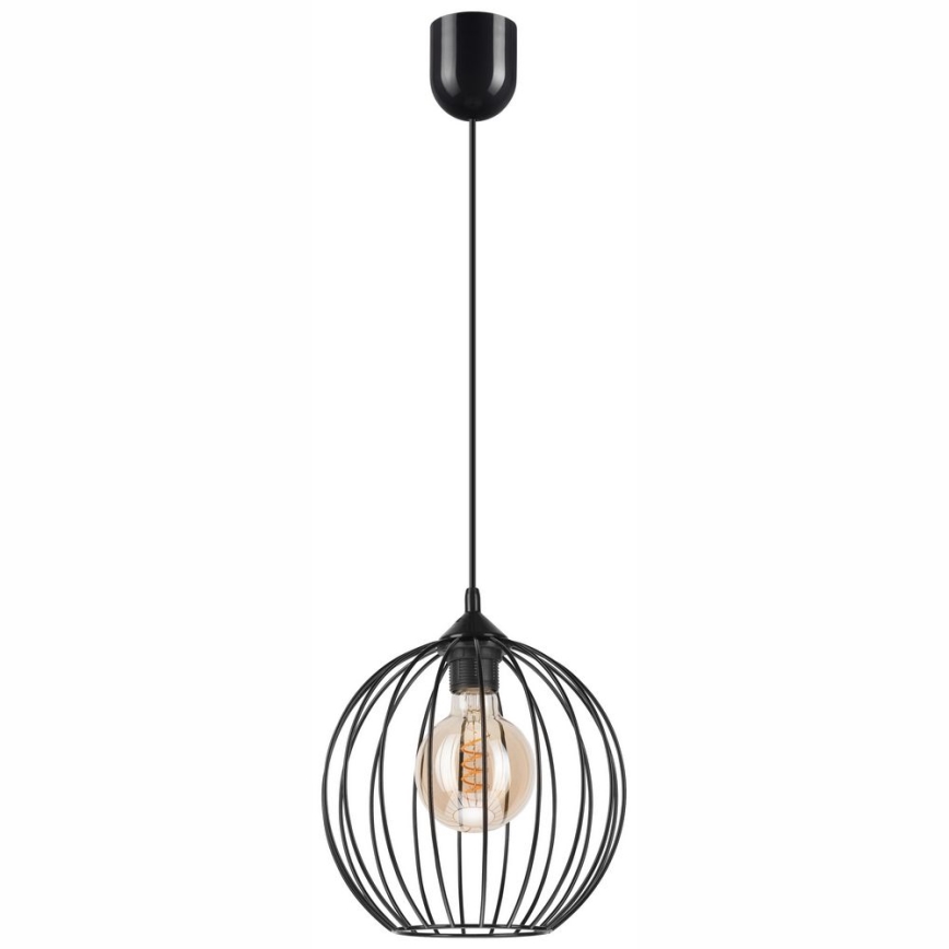 Lustr na lanku ZOYA 1xE27/60W/230V černá