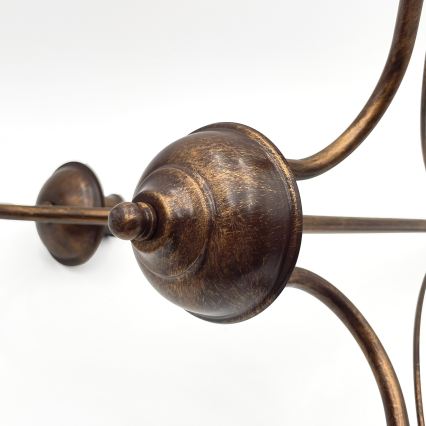 Lustr na řetězu ANTON 3xE14/15W/230V bronzová