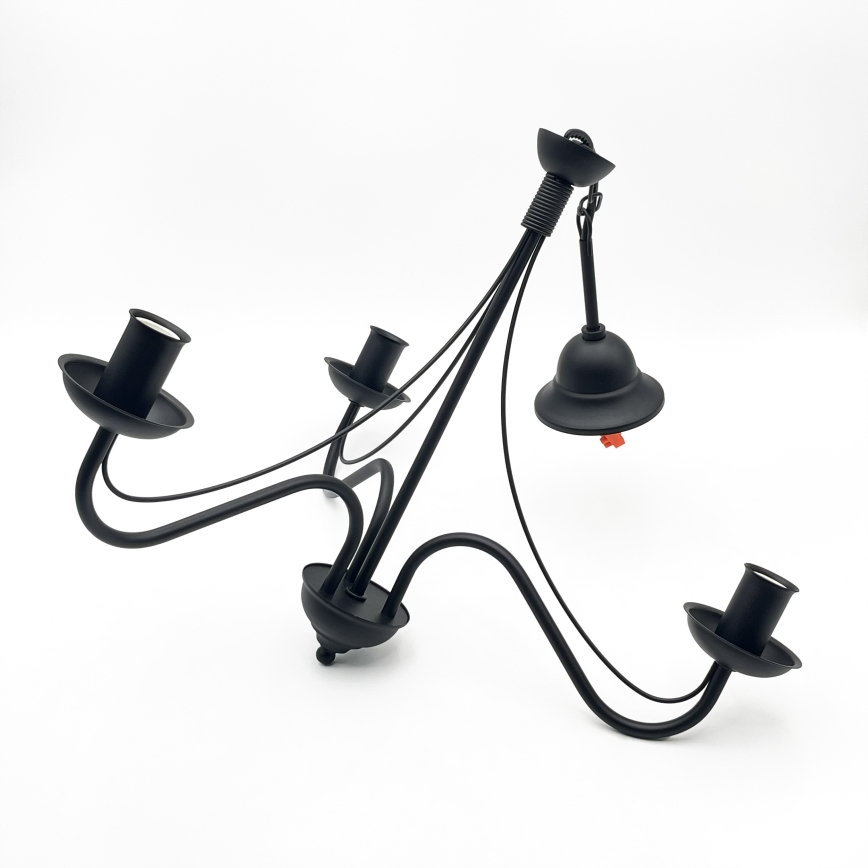 Lustr na řetězu ANTON 3xE14/15W/230V černá