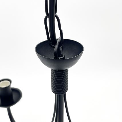 Lustr na řetězu ANTON 3xE14/15W/230V černá