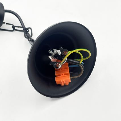 Lustr na řetězu ANTON 3xE14/15W/230V černá