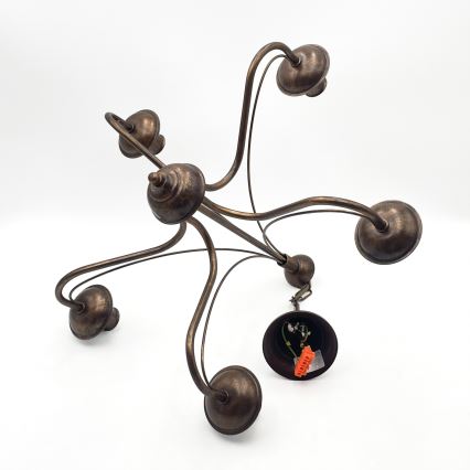 Lustr na řetězu ANTON 5xE14/15W/230V bronzová