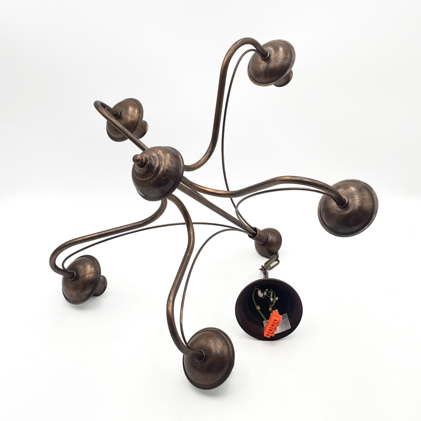 Lustr na řetězu ANTON 5xE14/15W/230V bronzová