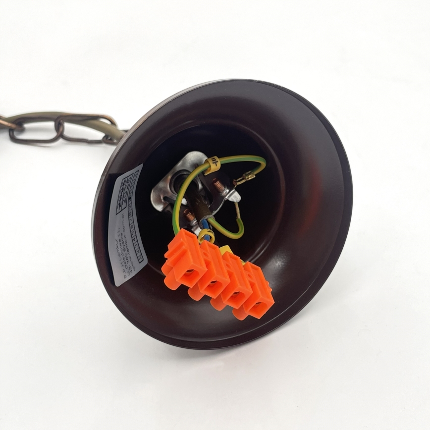 Lustr na řetězu ANTON 5xE14/15W/230V bronzová