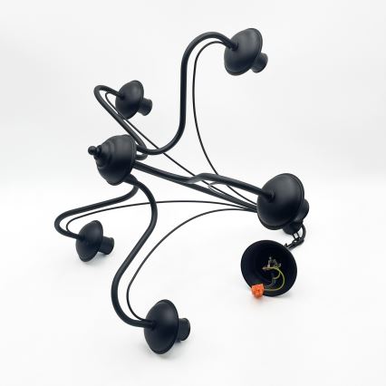 Lustr na řetězu ANTON 5xE14/15W/230V černá