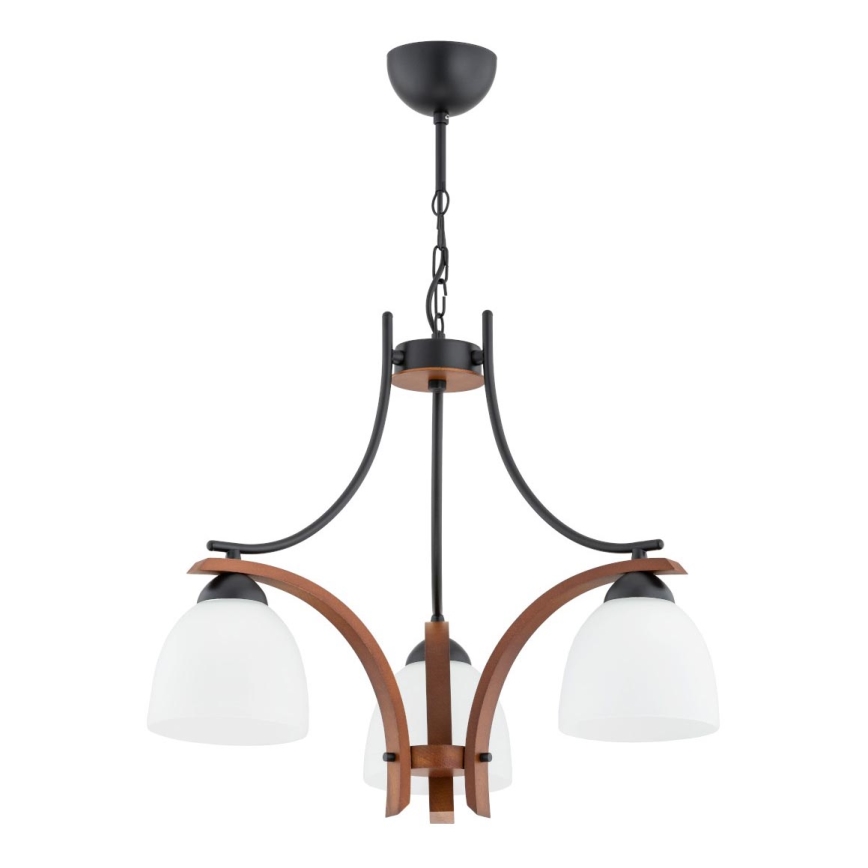 Lustr na řetězu BAFIA 3xE27/15W/230V hnědá