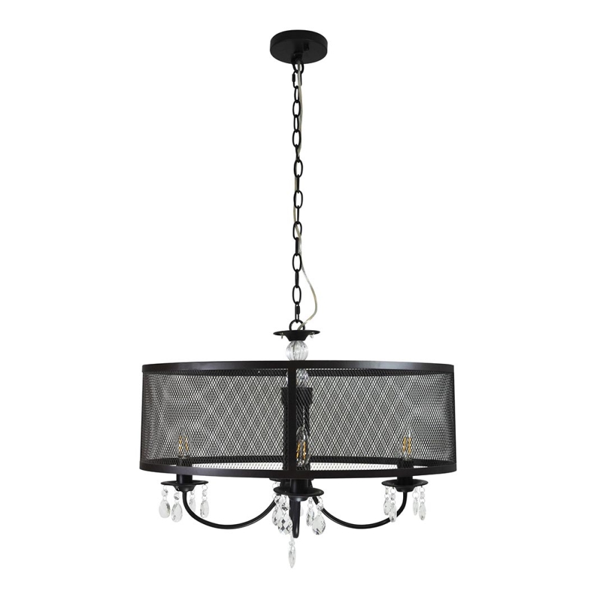 Lustr na řetězu BRESSO 4xE14/12W/230V černá