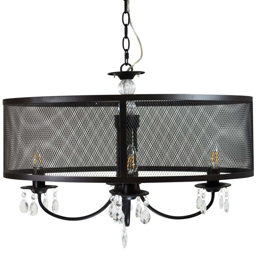 Lustr na řetězu BRESSO 4xE14/12W/230V černá