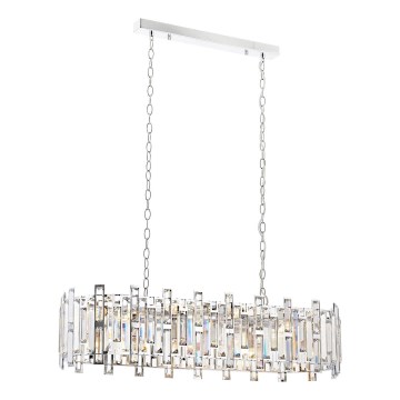 Lustr na řetězu CRYSTALLINE 13xE14/40W/230V lesklý chrom