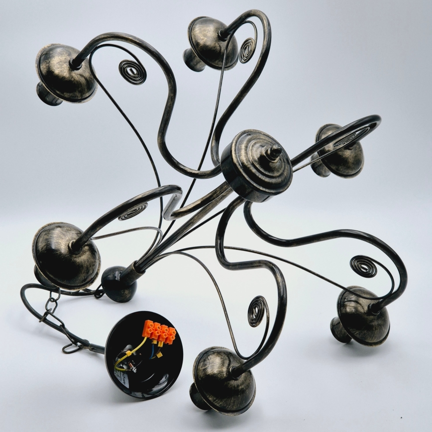 Lustr na řetězu DONATO 6xE14/40W/230V