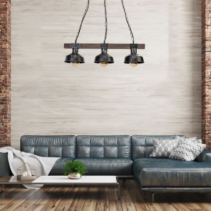 Lustr na řetězu FARO 3xE27/60W/230V