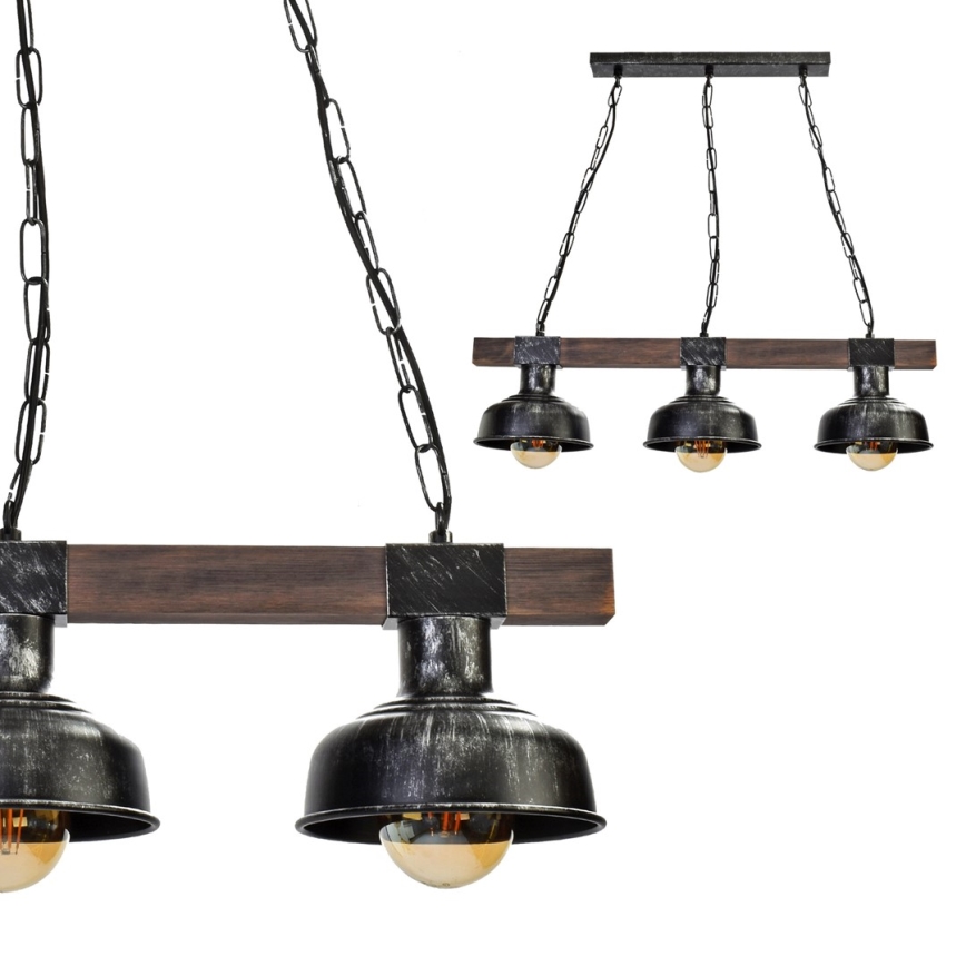 Lustr na řetězu FARO 3xE27/60W/230V