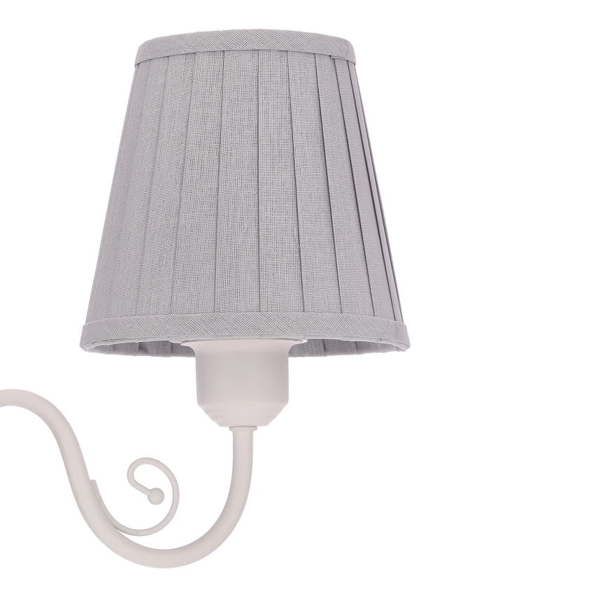 Lustr na řetězu FIREZ 3xE27/40W/230V bílá/šedá