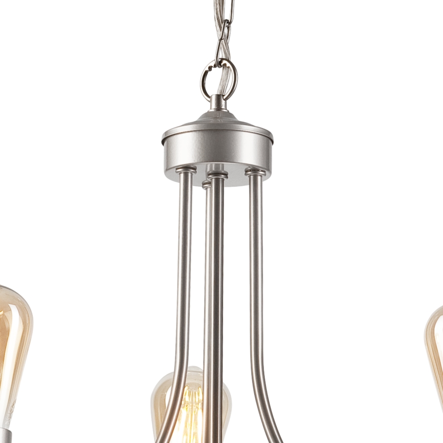 Lustr na řetězu GINA 3xE27/60W/230V matný chrom