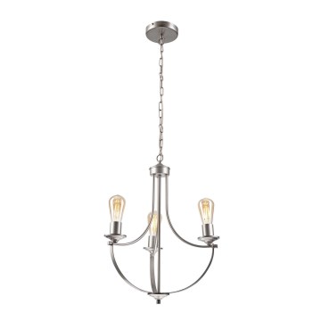 Lustr na řetězu GINA 3xE27/60W/230V matný chrom