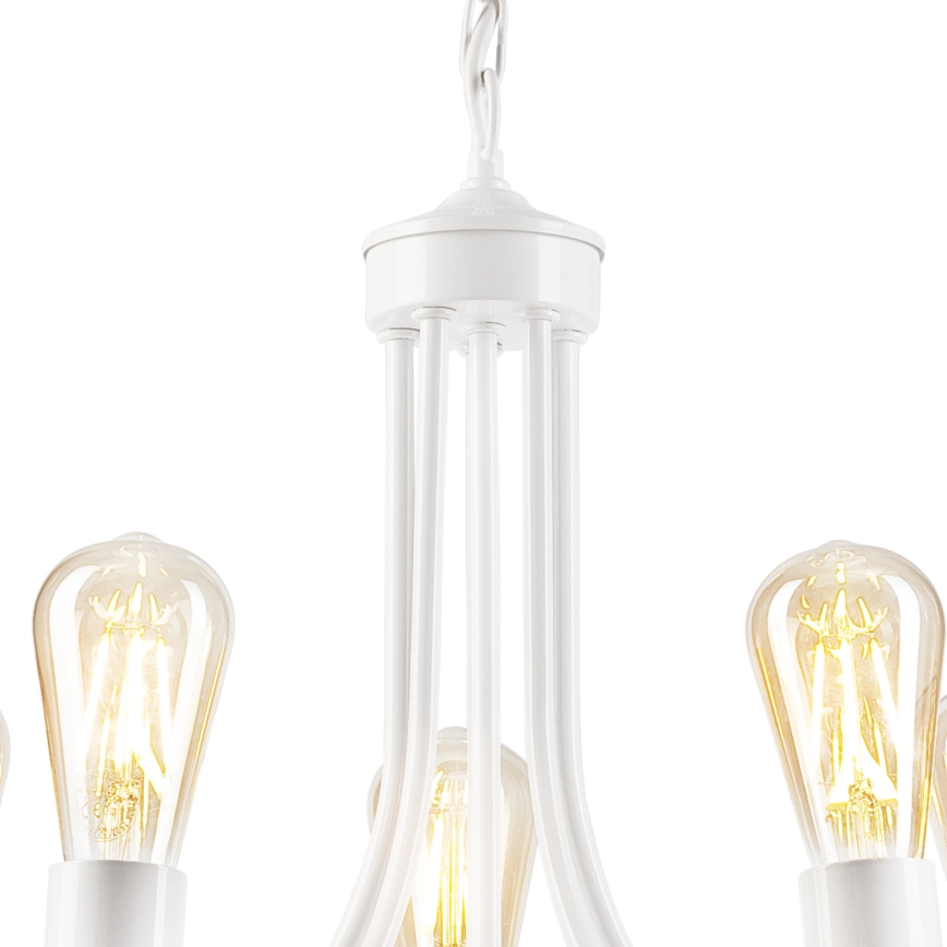 Lustr na řetězu GINA 5xE27/60W/230V bílá