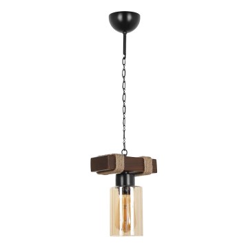Lustr na řetězu JASMIN 1xE27/40W/230V hnědá/béžová