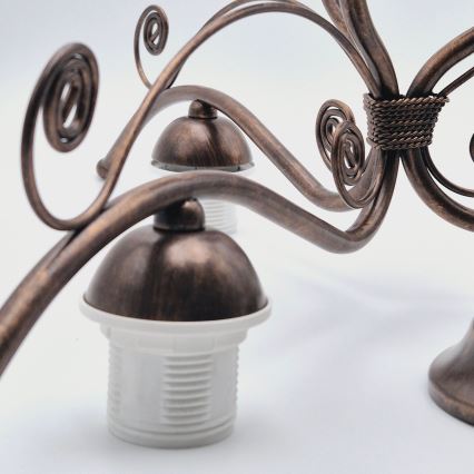 Lustr na řetězu RETRO II 3xE27/60W/230V bronz patina