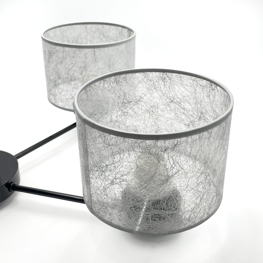 Lustr na řetězu ROSA 5xE27/60W/230V černá/šedá