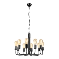 Lustr na řetězu TIFFANY 10xE27/60W/230V černá