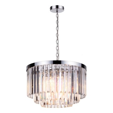 Lustr na řetězu VETRO 5xE14/60W/230V lesklý chrom