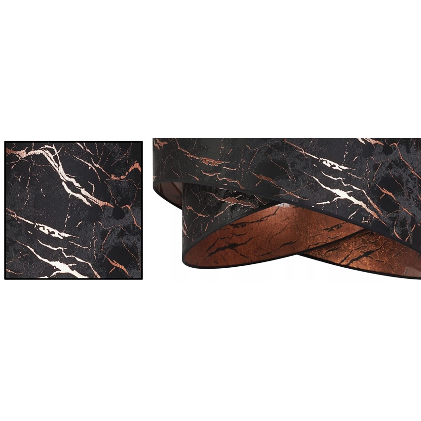 Lustr na tyči 1xE27/60W/230V černá/měděná