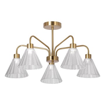 Lustr na tyči 5xE27/60W/230V zlatá