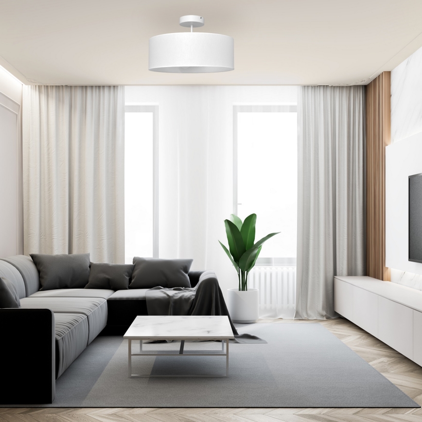 Lustr na tyči ALBA 3xE27/15W/230V bílá