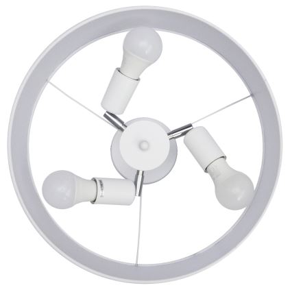 Lustr na tyči ALBA 3xE27/15W/230V bílá