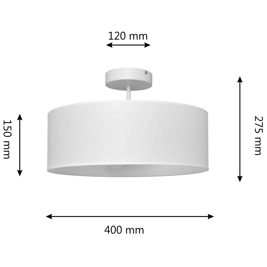 Lustr na tyči ALBA 3xE27/15W/230V bílá