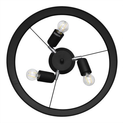 Lustr na tyči ALBA 3xE27/15W/230V černá