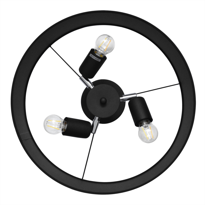 Lustr na tyči ALBA 3xE27/15W/230V černá