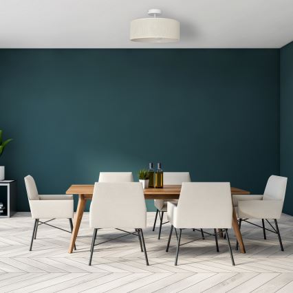 Lustr na tyči ALBA 3xE27/15W/230V krémová