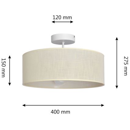 Lustr na tyči ALBA 3xE27/15W/230V krémová