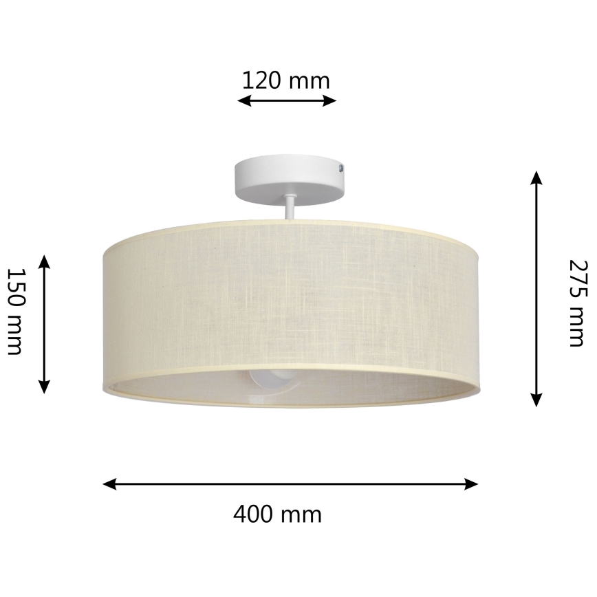 Lustr na tyči ALBA 3xE27/15W/230V krémová